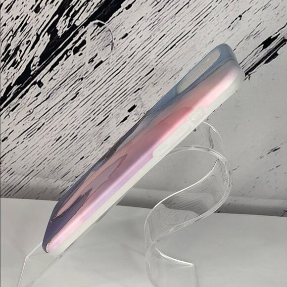 Marble Look iPhone 12 Pro Max Case-Blue/Purple/Pink - Picture 3 of 3